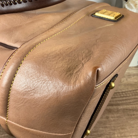 Dooney & Bourke Buckley Florentine Mushroom Brown Leather Shoulder Hand Bag Rare - Picture 11 of 14